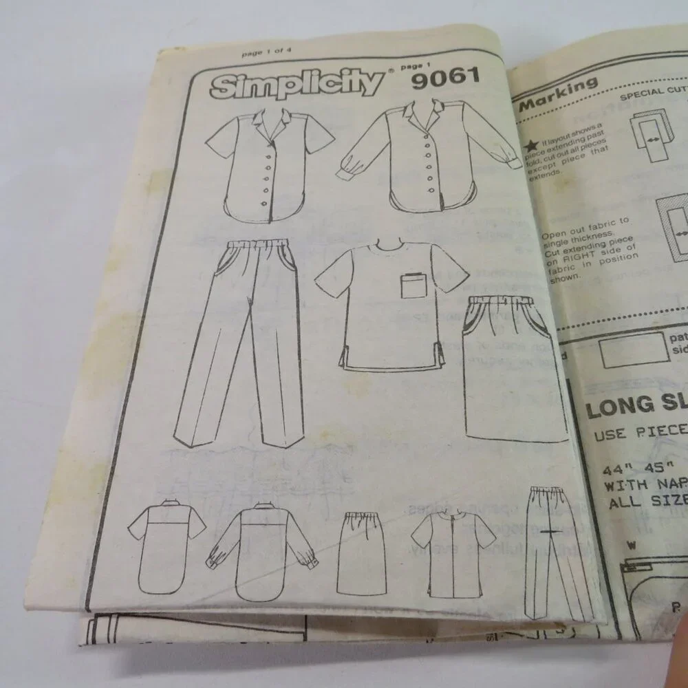 simplicity 9061 sewing pattern pants, skirt, shorts